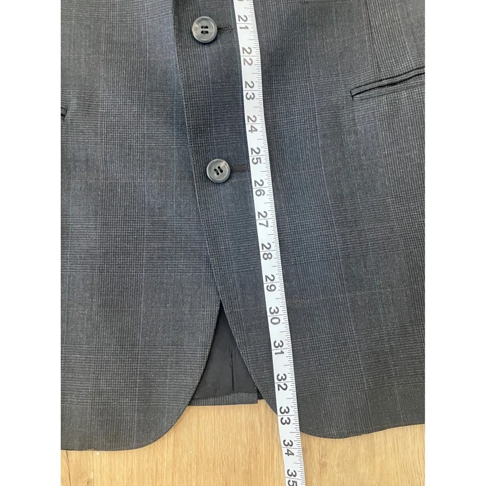 Polo University Club by Ralph Lauren Men's Grey Plaid Suit Jacket Blazer 40R